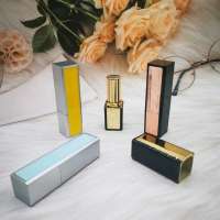 Newest Hot sales Luxury shiny beauty square magnetic lipstick tube container custom logo